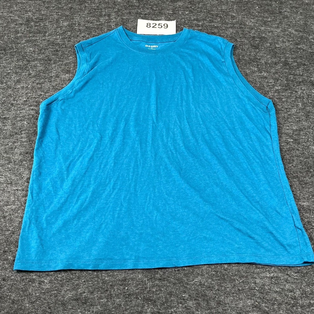 Old Navy Performance Tank Top Mens XL Blue Crew Neck Casual Outdoor Sports
